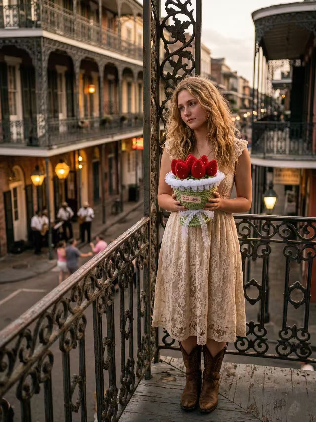 Handmade Crochet Strawberry Bouquet in Pot, Amigurumi Potted Plant, Mother's Day Gift, Cute Desk Decor, Anniversary Gift, Knitted Flower