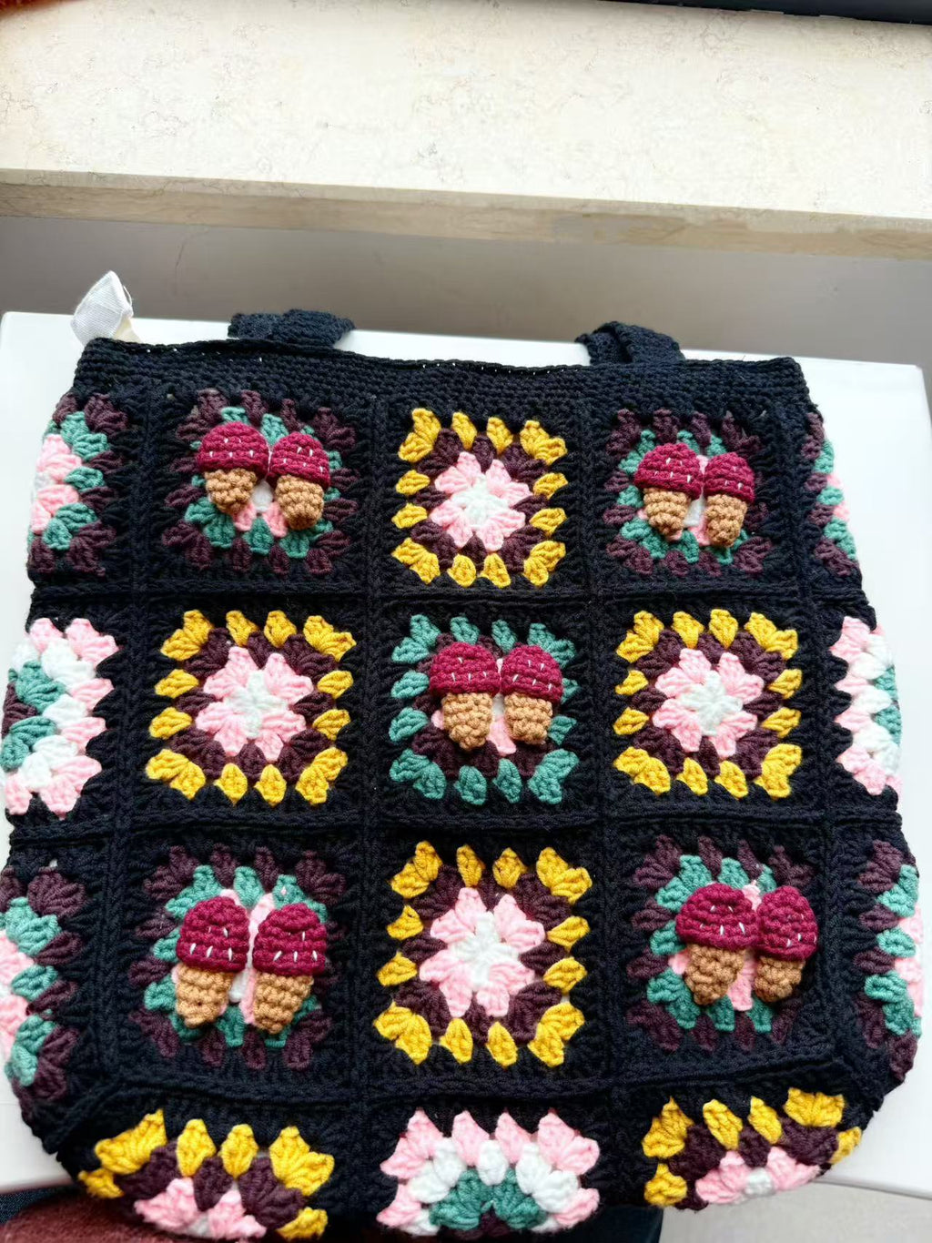 Handmade Crochet Shoulder Bag, Artisan Woven Handbag, Boho Chic Knit Tote, Retro Aesthetic Purse, Unique Hand-Knit Gift for Her, Knot Riot