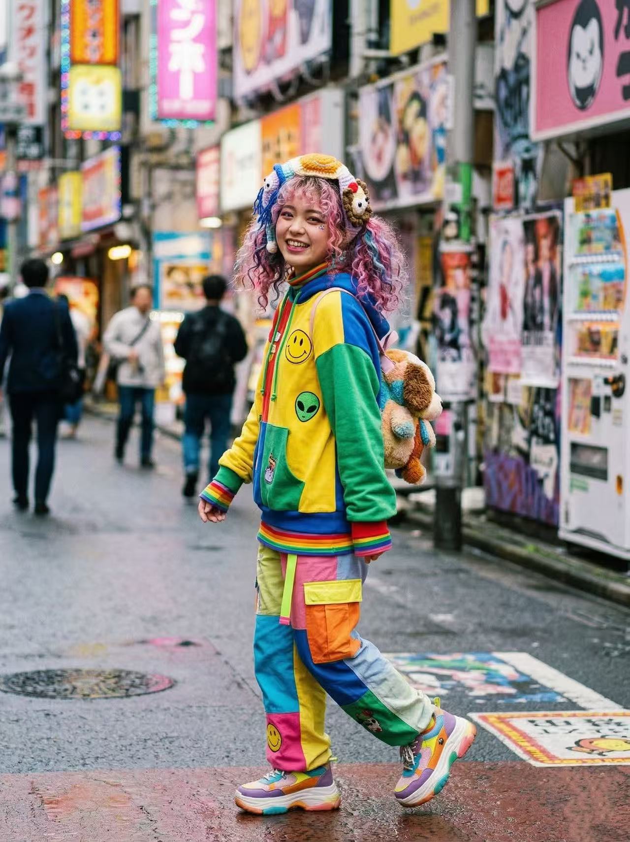 Crochet Headband, Whimsical Amigurumi Hair Accessory, Colorful Kidcore Kitsch Headpiece
