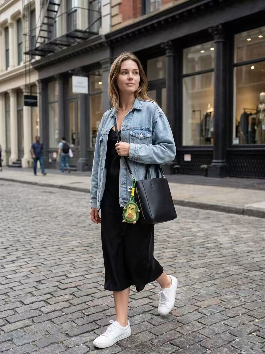 Crocheted Avocado Pouch | Cotton Coin Purse, AirPods Case, Key Fob Wristlet