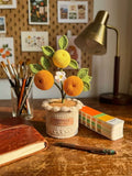 Crochet Orange Tree Potted Plant, Handmade Citrus Desk Decor, Faux Fruit Bonsai, Office Stress Relief Gift, Knot Riot Limited Edition Decor