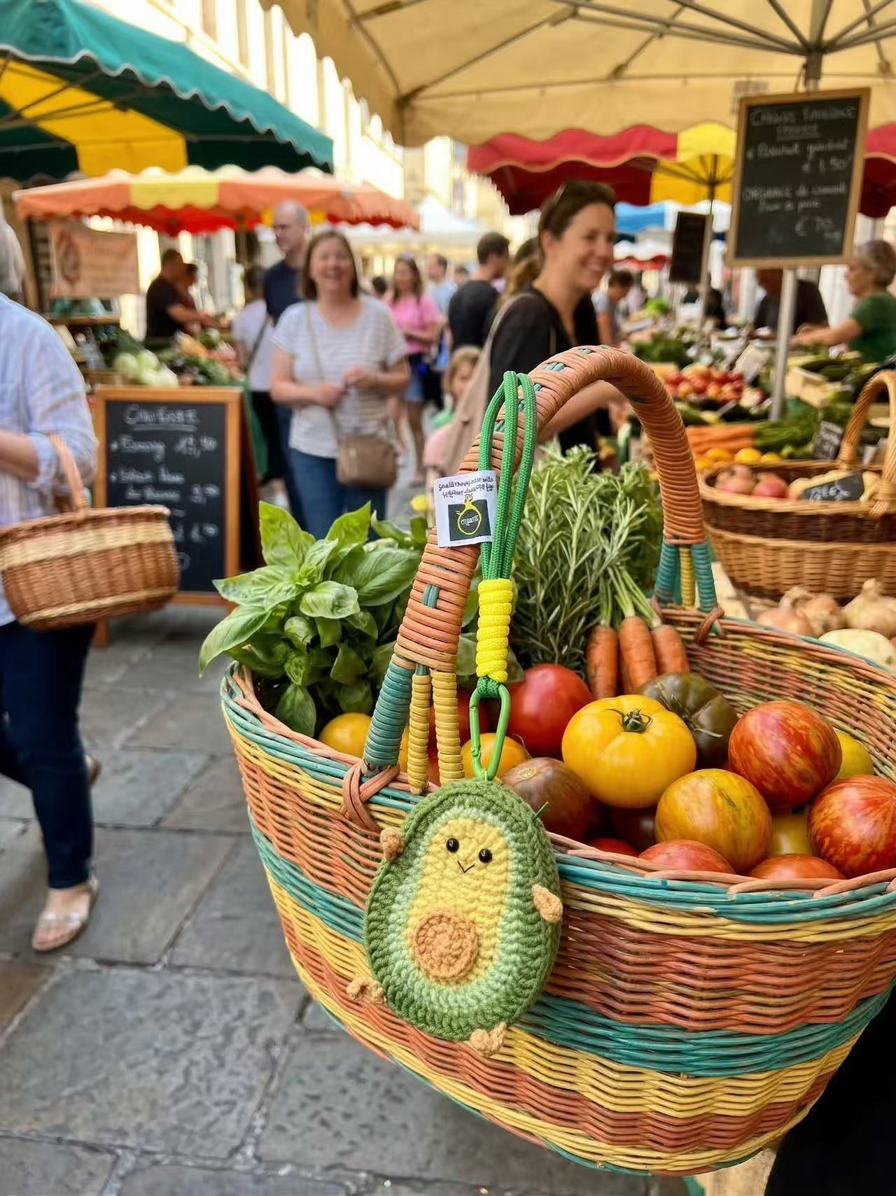 Crocheted Avocado Pouch | Cotton Coin Purse, AirPods Case, Key Fob Wristlet
