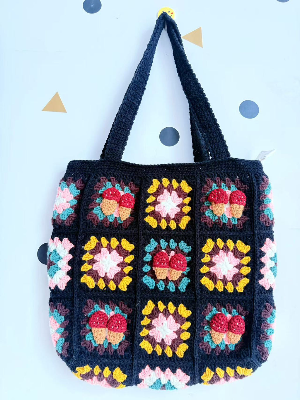 Handmade Crochet Shoulder Bag, Artisan Woven Handbag, Boho Chic Knit Tote, Retro Aesthetic Purse, Unique Hand-Knit Gift for Her, Knot Riot